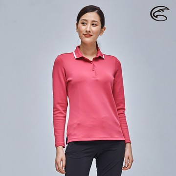 ADISI AL2021046女抑菌單向導濕WaterFree長袖POLO衫 / 深玫紅