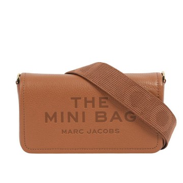 MARC JACOBS 粒面皮革迷你斜背包WOC手拿包(堅果棕)