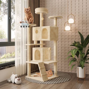 免運 貓架 寵物用品 貓爬架 貓抓柱 貓跳台 超大貓爬架貓玩具貓窩貓樹一體大型大號貓用品貓抓柱磨爪多層跳臺工廠直銷 特惠/新品推薦 全館折扣 可開立發票 5m710