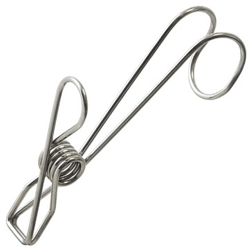 E.City 免釘不鏽鋼掛勾掛夾 約11x6x1.8cm 銀色 約20g  10個