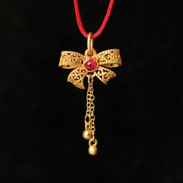 S925銀鍍金蝴蝶結流蘇提溜吊墜DIY手鏈手串手工編繩耳墜飾品配件