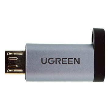 UGREEN 綠聯 Micro USB-USB-C/Type-C 轉接頭  灰色  1個  22mm