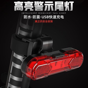 臺灣出🔥🔥自行車尾燈USB充電夜間爆閃警示燈LED燈防雨水充電尾燈夜騎警示燈