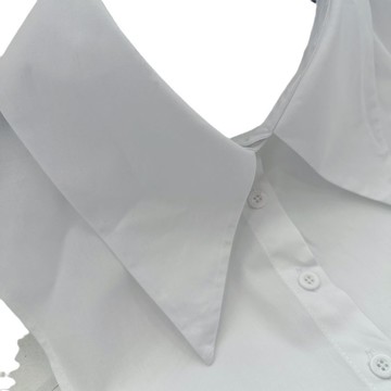 【巴黎精品】現貨+預購 假領子襯衫領片(純色大尖領棉質OL女裝配件2色a1gg45)