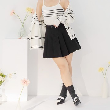 (梨型)理想高腰西裝百褶裙 MISS