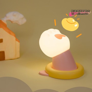 【台灣現貨】伸出圓手爪小夜燈床頭臥室usb充電伴睡燈氛圍感桌面矽小夜燈
