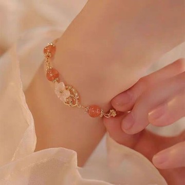 海棠紅袖14紅袖海棠花手鍊 周年禮物 情人節禮物