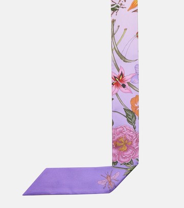 Gucci Floral silk twill scarf