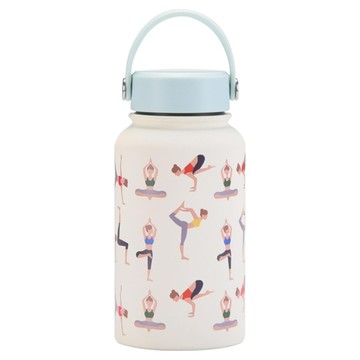 高質感手提式水壺 Y款 650ML 象牙白 不鏽鋼  1個