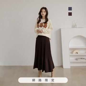 niceioi 知性美時尚壓褶長裙