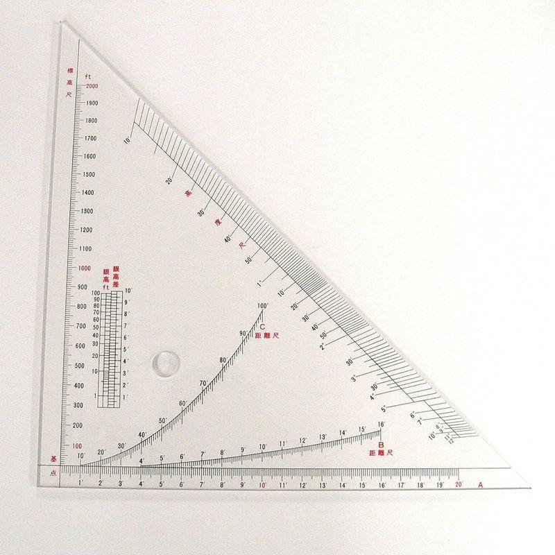 プラスチック加工専門店井上製作所 井上式三角定規 （井上式航海定規）