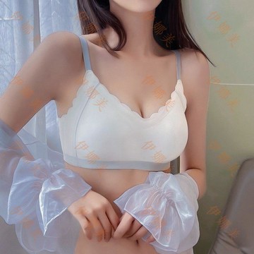 【臺灣出貨👙】夏季運動涼感內衣女乳膠薄款大顯胸小無鋼圈聚攏背心式無痕文胸罩【伊娜美】