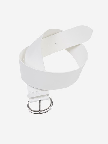 Leather Wide Belt [White]