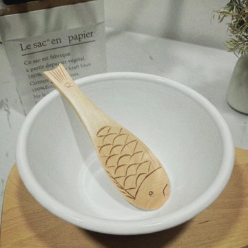魚形飯勺 木勺