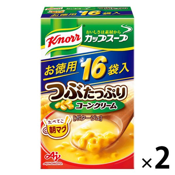 味の素クノール　カップスープ　つぶコーンクリーム　16袋入　1セット（2箱）　味の素