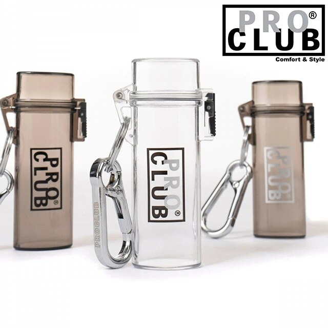 プロクラブ ライターケース キーホルダー キーチェーン アクセサリー クリア 透明 シルバー ブラック 黒 Pro Club Lighter Case Keychain