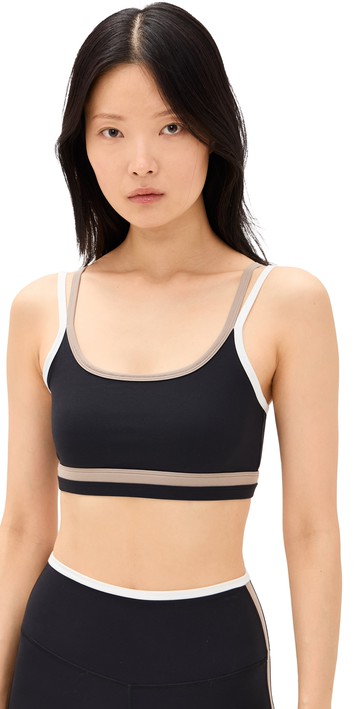 Splits59 Eva Rigor Double Strap Bra Black/Latte M