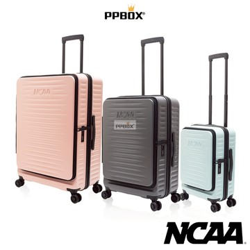 NCAA 上開箱 雙開拉鍊 行李箱【75258803】硬殼箱 前開箱 商務箱 登機箱 網布隔層 旅行箱 日韓穿搭