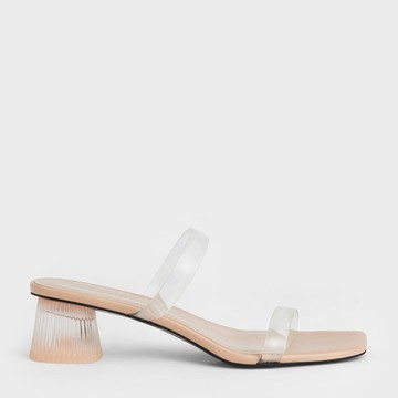 透明帶低跟拖鞋