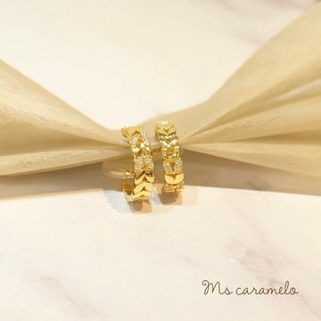 【焦糖小姐 Ms caramelo】夾式耳環 精緻鋯石耳環