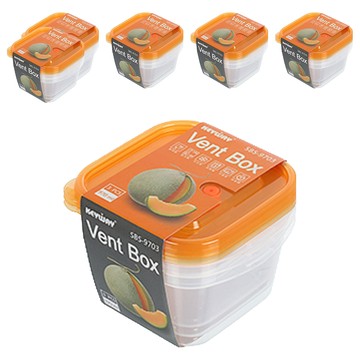 KEYWAY 聯府 賞味方型保鮮盒 SBS-9703  970ml  6個