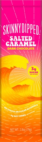 Skinny Dipped Dark Chocolate Salted Caramel Bar 2.8 oz