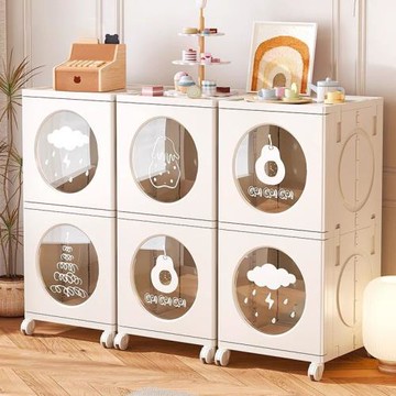 包包折疊收納柜塑料玩具整理箱大容量收納衣物防塵兒童臥室組合柜