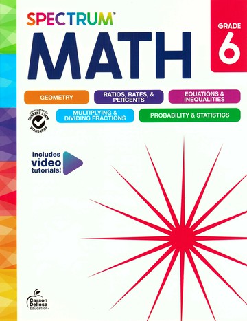 Spectrum Math Workbook, Grade 6 (新版)  Spectrum Craver  Carson Dellosa