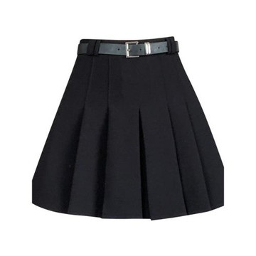 灰色百褶裙女春秋季西裝面料半身裙超火高腰顯瘦短款蓬蓬a字短裙