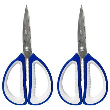 金字塔 白鐵剪刀  藍色 + 白色  2支