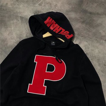 男士秋季衛衣高級感設計感連帽衛衣紅色字母2022超好看純棉上衣