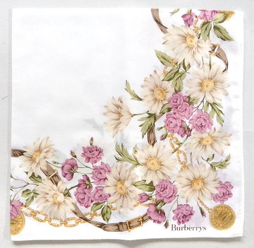 Burberry Vintage 手帕花卉和腰帶 20 x 19.5 英寸