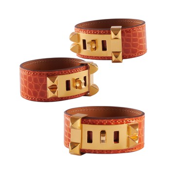 Hermes Collier De Chien 手環(橘金)