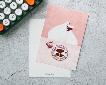 【吃熱熱的地瓜放香香的屁】 明信片 |柔軟又毛茸茸的小日子系列