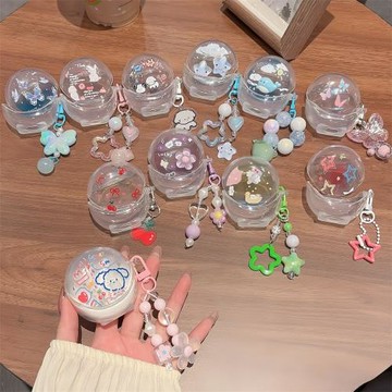 彩繪卡通蝴蝶適用OPPO Enco AIR3耳機殼線條涂鴉狗OPPO Enco R2女