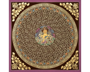 西藏财宝天王曼荼罗——象征繁荣的手工唐卡