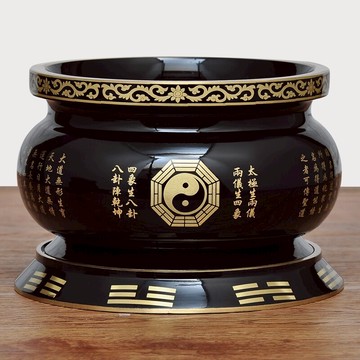 純銅八卦座太極香爐擺件供佛香爐財神香爐家用室內線香爐供奉佛具