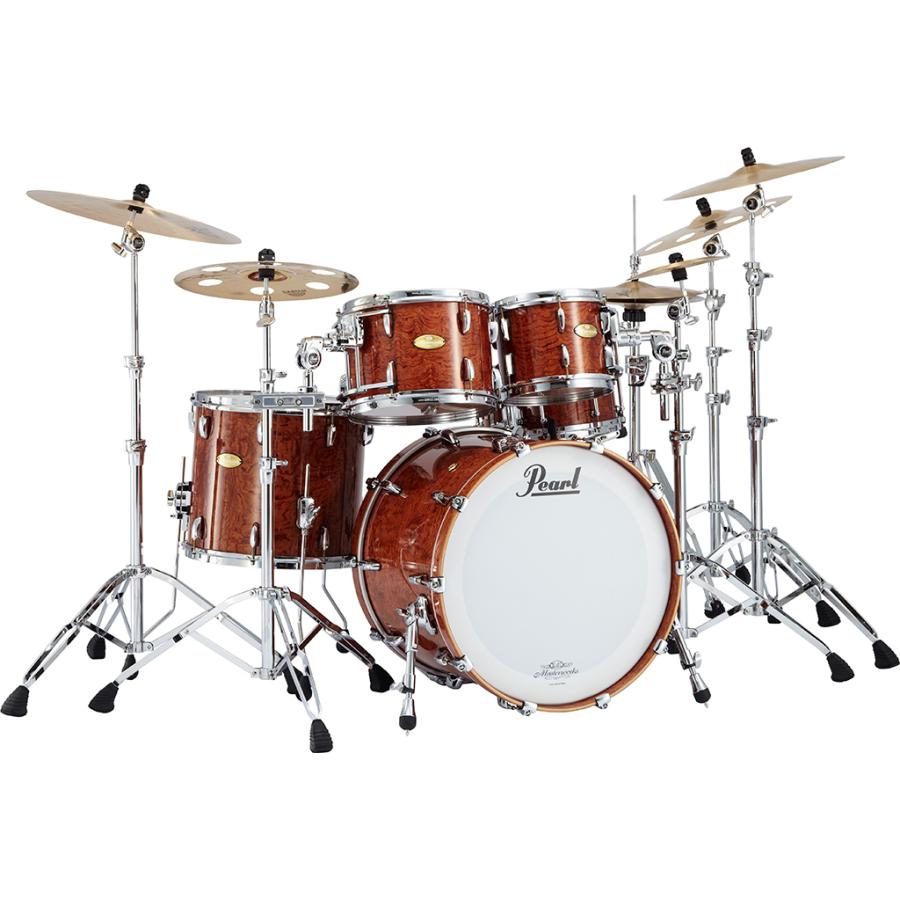 Pearl パール スネア付属 ドラムセット 5点セット Masterworks Natural Bubinga マスターワークス ナチュラルブビンガ ドラム