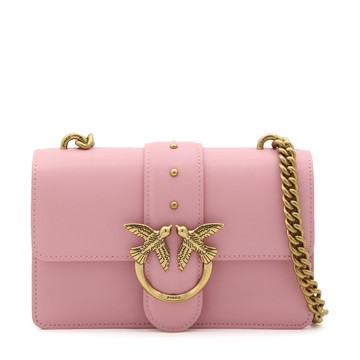 Pinko - Bubble Pink Leather Mini I Love One Shoulder Bag