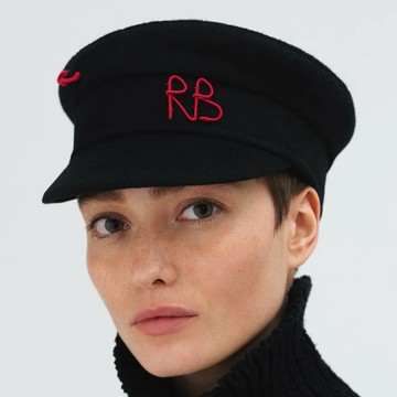 Ruslan Baginskiy RB紅字塗層別針毛料軍帽 - XS