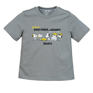SKECHERS 中性童短袖衣 PEANUTS聯名設計 Snoopy 史奴比 - L326K045-028Q