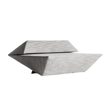 KA 雙人座沙發（淺灰布面 / 黑鋼腳）