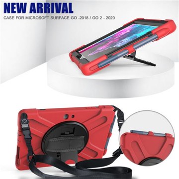 適用微軟平板surfacego2/3代10.5寸防摔保護套硅膠筆槽支架殼手持