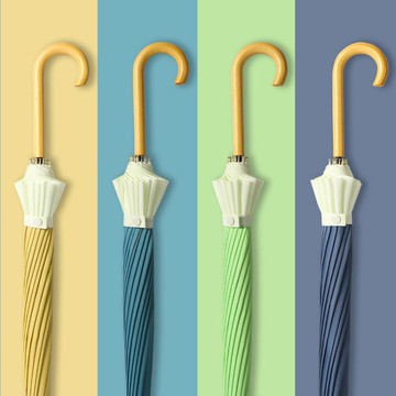 日系小清新長柄直桿晴雨傘兩用彎柄防紫外線遮陽防曬傘太陽傘夏女【開春特惠】