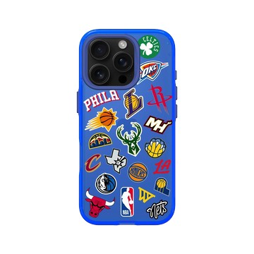 iPhone 16 Pro Clear 激光藍 - NBA - Mix Logos