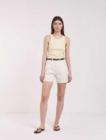 Organic Cotton Shorts in Off White - Ninety Percent