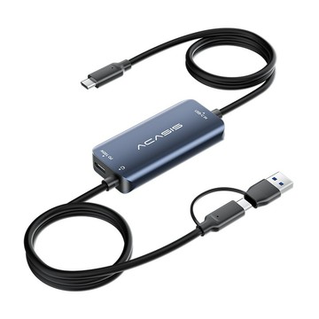 Acasis USB3.0 Mini Type-C 轉 USB 音頻採集卡 1080p60fps 採集設備,用於遊戲直播
