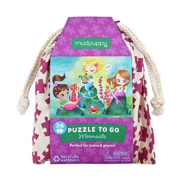 Mudpuppy 隨身拼圖 小小美人魚 適合火車和飛機  1盒  36片