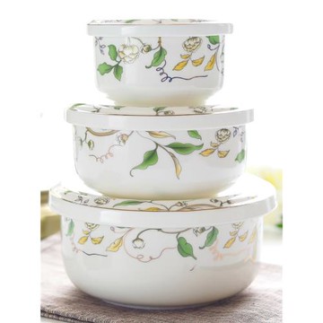 加深帶蓋碗可微波大號家用泡面碗上班族帶飯盒碗骨瓷保鮮碗蒸蛋碗