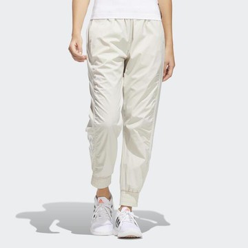 Adidas MET SHIR PT [HF2464] 女 長褲 休閒 運動 縮口褲 風褲 舒適 愛迪達 米